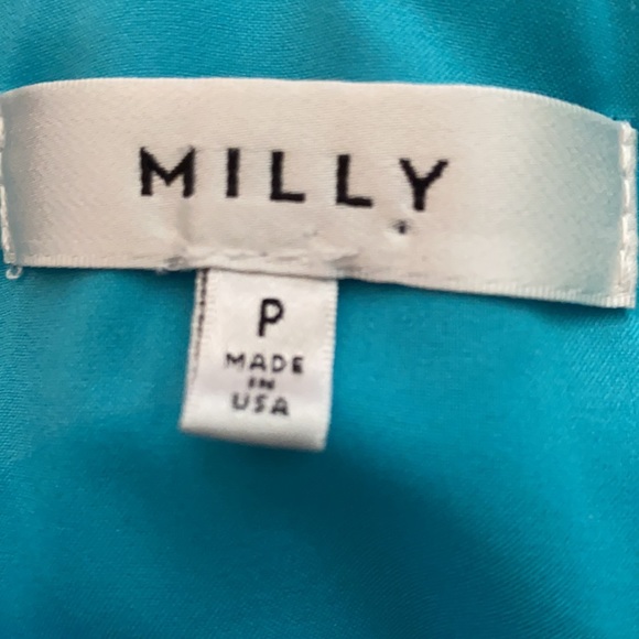 Milly Silk Leather Strap Flyaway Aqua Blue Tank Top Camisole - XS - Picture 11 of 15